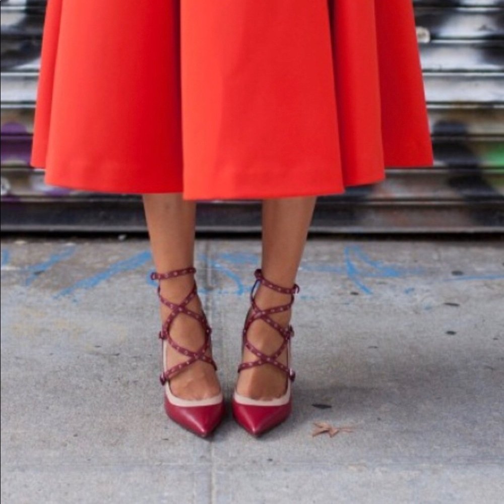 VALENTINO Love Latch Leather Pumps